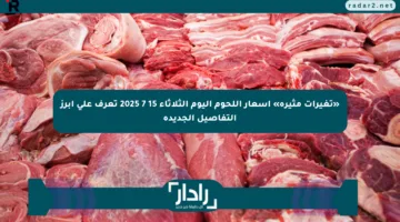 «تغيرات مثيرة» أسعار اللحوم اليوم الثلاثاء 15 7 2025 تعرف على أبرز التفاصيل الجديدة